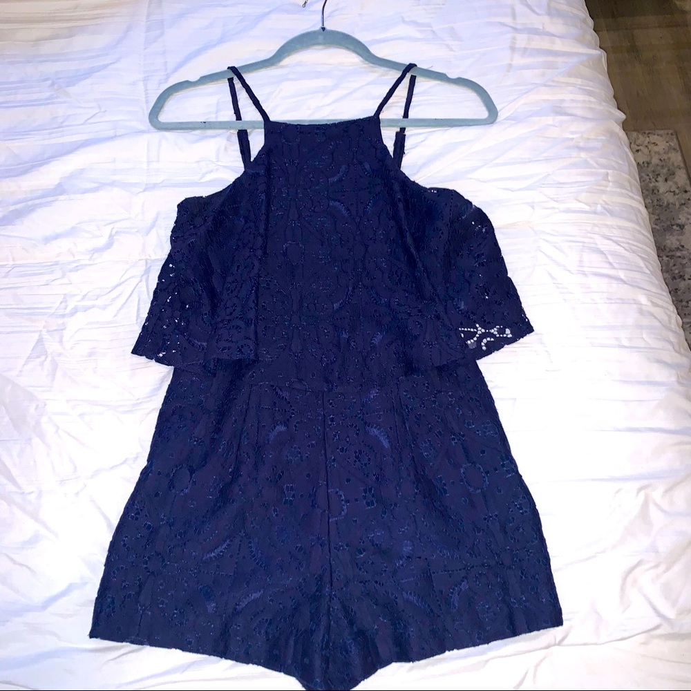 Lilly Pulitzer Navy Lace Romper